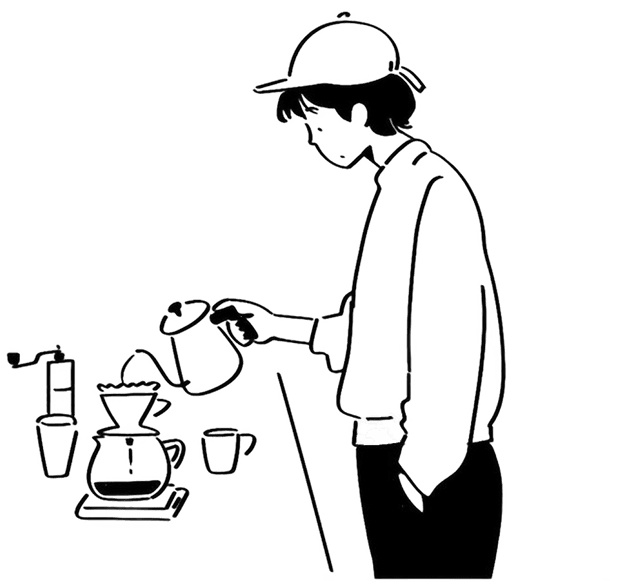 Illustration of streamlined café staff workflow