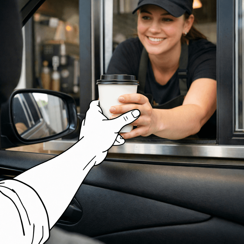 Drive-thru handoff
