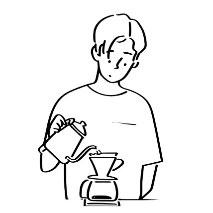 Man pouring coffee