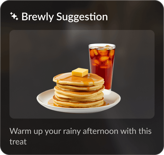 Brewly AI suggestion card preview